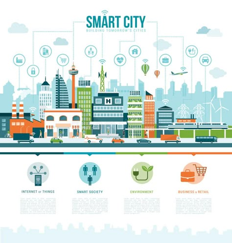 Smart city. Smart contemporary city infographics with icons: augmented reality, , #AFF, #infographics, #icons, #contemporary, #Smart, #city #ad City Infographic, Smart Building, Eco City, City Vector, Architecture Graphics, Digital Tablet, Energy Technology, Smart City, Sustainable Architecture