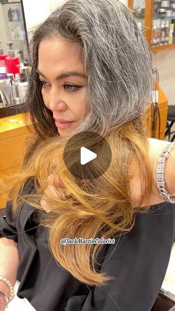 Two Tone Gray Hair, Silver Hair Transformation, Two Tone Silver Hair, Toner On Brown Hair Before And After, Black Toner For Hair, Turning Grey Hair Aging Gracefully, Grey Hair Colour Ideas, Gray Hair Transformation, How To Use Toner On Hair