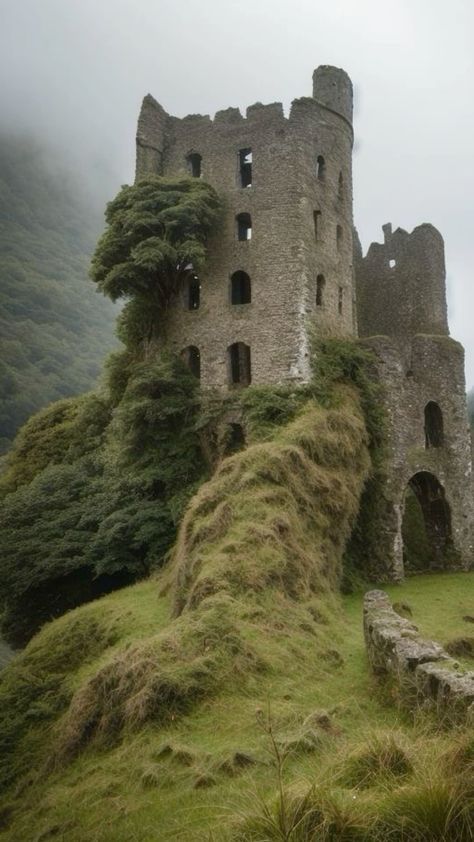 Eerie Pictures, Forgotten Places, Castle Ruins, Fantasy Castle, Our New Home, Fantasy Aesthetic, Medieval Castle, Cherry On Top, Ancient Ruins