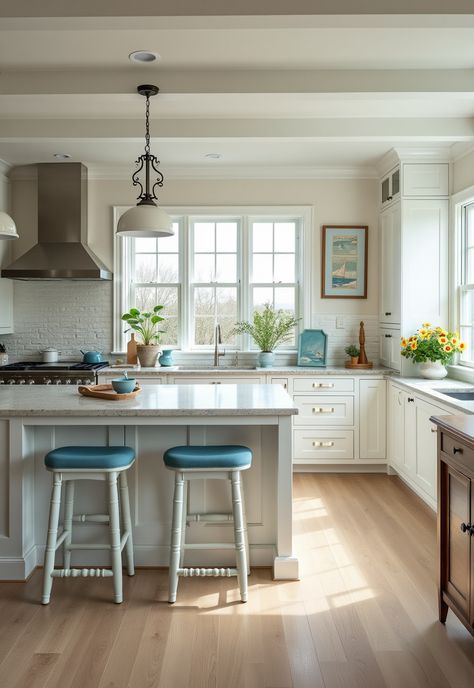 Coastal Kitchen Design,Coastal Kitchen Ideas,Modern Coastal Kitchen,Beachy Kitchens,Coastal Kitchens,Coastal Farmhouse Kitchen,Modern Coastal Farmhouse,Coastal Chic Kitchen Light And Bright Kitchen Ideas, White Kitchen Color Schemes, Light Color Schemes, White Coastal Kitchen, Natural Light Kitchen, Coastal Kitchen Ideas, Coastal Kitchen Design, Minimalistic Decor, Kitchen Colour Schemes