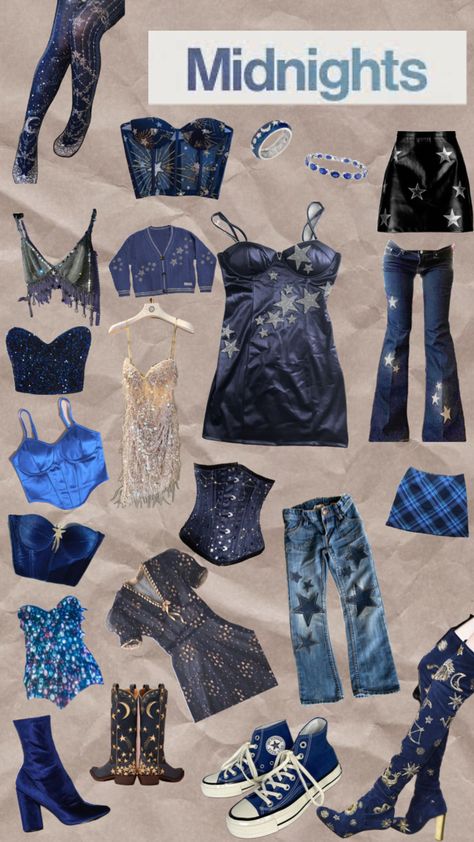 Midnights outfits #swiftie #outfitinspo #erastour #midnightsoutfits Taylor Swift Midnights Outfit Aesthetics, Midnight Themed Outfit, Midnight Album Outfits, Taylor Swift Eras Tour Outfits Midnight, Ears Tour Outfits Midnights, Midnights Taylor Outfit Ideas, Taylor Swift Midnights Era Outfits Ideas, Ears Outfits Taylor Swift, Ts Tour Outfits