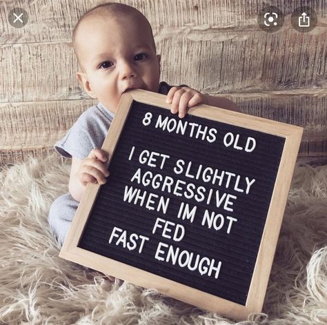 8 Month Old Letter Board Ideas, 8 Month Letter Board, 8 Month Baby Photoshoot, Potty Training Baby, Weaning Baby, 8 Month Baby, Month Photos, Baby Milestones Pictures, Monthly Pictures