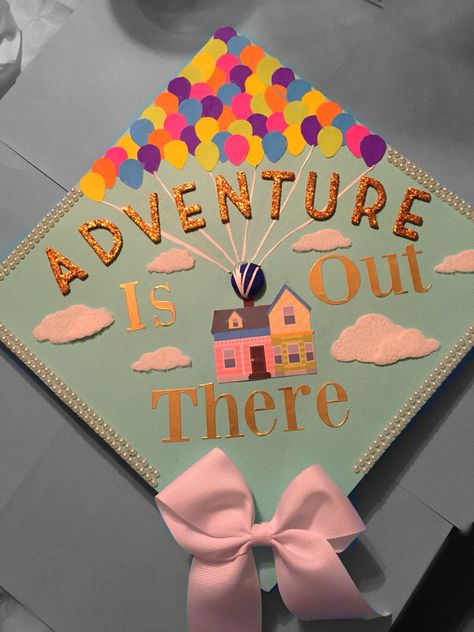 Graduation Motto, Disney Grad Caps, Disney Graduation Cap, Creative Graduation Caps, Disney Graduation, College Grad Cap Ideas, Graduation Cap Decoration Diy, Custom Graduation Caps, High School Graduation Cap