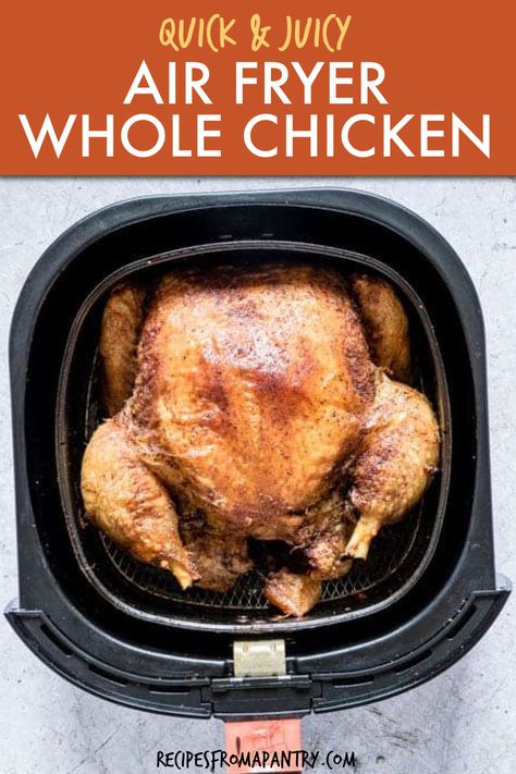 Air Fryer Whole Chicken, Healty Dinner, Best Air Fryer, Low Carb Chicken Recipes, Air Fried Chicken, Air Fryer Dinner Recipes, Air Fryer Healthy, Cooked Chicken, Air Fryer Recipes Healthy