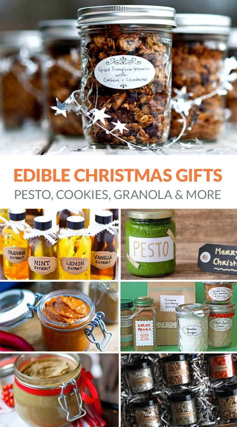 Edible Gifts Homemade, Edible Gift Ideas, Gift Ideas Homemade, Diy Edible Gifts, Edible Ideas, Edible Christmas Gifts, Diy Food Gifts, Diy Edible, Gifts Homemade