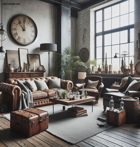 #Exploring #the #Decor #HomeInspiration #HomeDecor #Raw #Industrial #of #InteriorDesign #Appeal #Style #InteriorInspo Mix And Match Furniture, Realistic Bedroom, Rustic Industrial Living Room, Industrial Decor Living Room, Industrial Living Room Design, Living Room Refresh, Industrial Living Room, Interior Industrial, Japandi Living Room