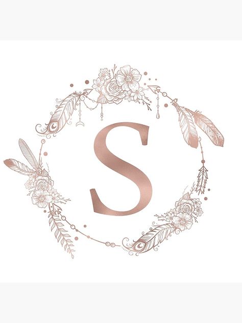 "Letter S Rose Gold Pink Initial Monogram" Canvas Print by naturemagick | Redbubble Initial Monogram, Rose Gold Pink, Bridal Shower Decorations, Letter S, Shower Decorations, Monogram Canvas, Bridal Shower, Canvas Print, Monogram