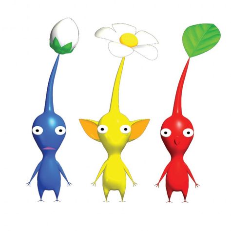 Pikmin Art, Red Pikmin, Yellow Pikmin, Blue Pikmin, Silly Icons, Nintendo Super Smash Bros, Nintendo Fan Art, Cute Laptop Wallpaper, Nintendo Art