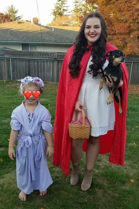 Red riding hood, grandma and the big bad wolf. Red Riding Hood Grandma, Grandma Costume, Little Red Riding Hood Costume, Riding Hood Costume, The Big Bad Wolf, Red Riding Hood Costume, Big Bad Wolf, Bad Wolf, Little Red Riding Hood