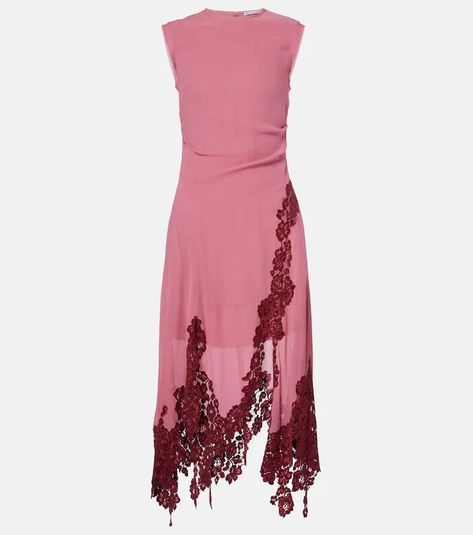 New Arrivals - New in this week | Mytheresa Crepe Midi Dress, Midi Dress Style, Pink Midi Dress, Rose Dress, Alternative Outfits, Spring Wardrobe, Blue Midi Dress, Fall Dresses, Dress Materials