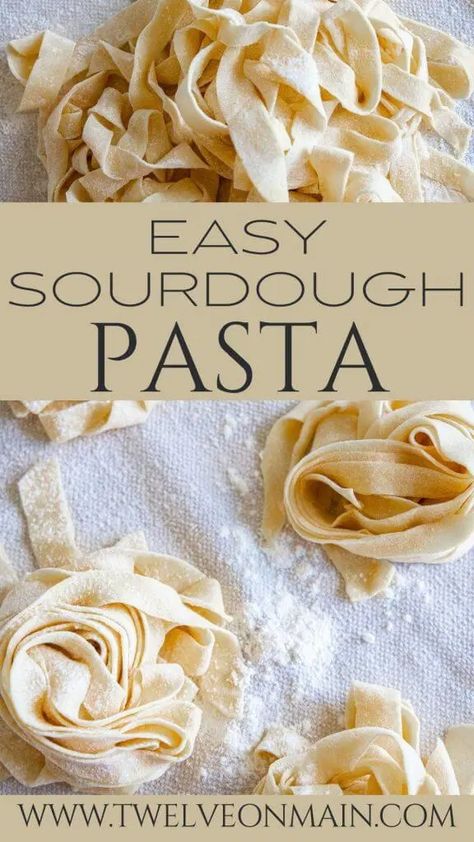 Want to use your sourdough starter or discard to make pasta? This is the most amazing sourdough pasta dough recipe. It is easy to make too! Sore Dough Starter, Sourdough Starter Pasta, Sourdough Discard No Wait Recipes, Quick Sourdough Starter Recipe, Recipes For Sourdough Bread, When To Feed Sourdough Starter, Sourdough Spaghetti Noodles, Homemade Sourdough Tortellini, Easy Beginner Sour Dough Recipe