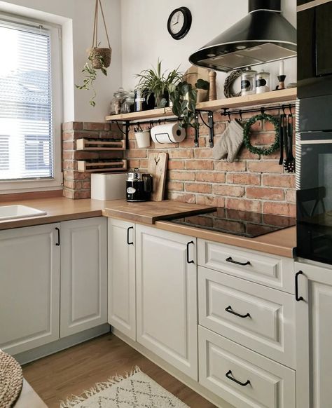 Small Rustic Kitchens, Small Country Kitchens, Kitchen Storage Furniture, Kitchen Storage Pantry, Storage Tables, Kitchen 2023, Kitchen Shelf Decor, Storage Pantry, Pantry Kitchen