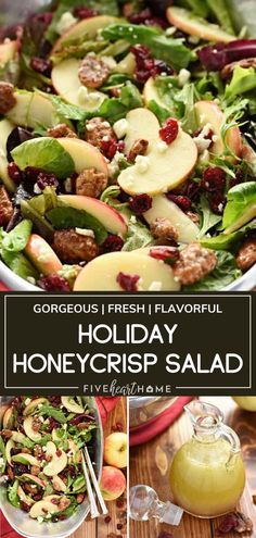 Honeycrisp Salad, Christmas Salad Recipes, Mango Salat, Holiday Salads, Apple Salad Recipes, Christmas Salads, Salad Salad, Healthy Holiday Recipes, Avocado Salat