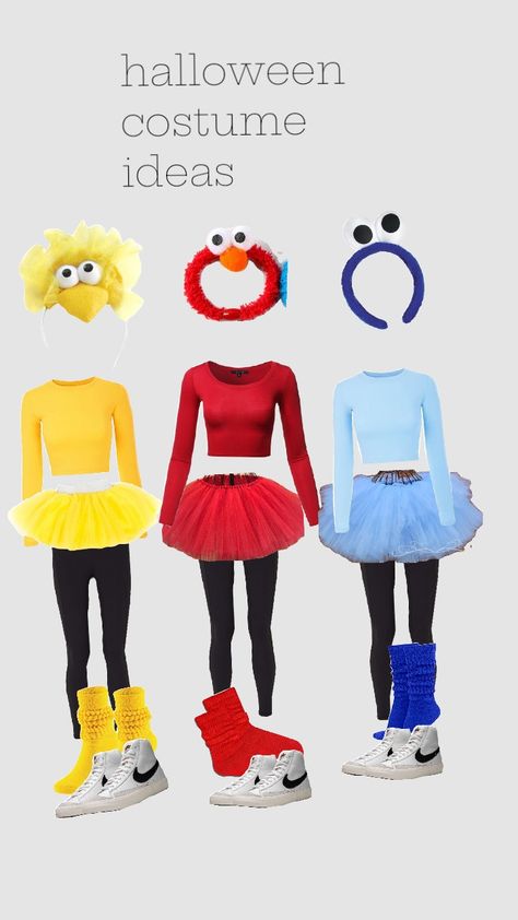 Thing 1 Thing 2 Thing 3 Costumes, 2 People Matching Halloween Costumes, Jorts Halloween Costumes, Trio Halloween Costumes School Friendly, 3people Halloween Costume, Trio Halloween Costumes Middle School, Trio Outfit Ideas Halloween, Fun Trio Halloween Costumes, Halloween Ideas For 3 People