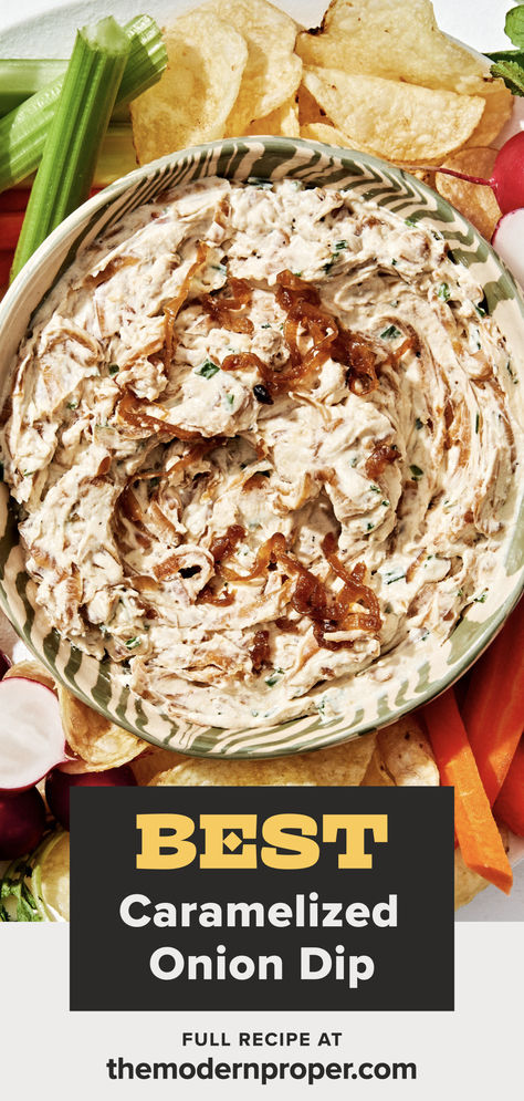 Our homemade caramelized onion dip outshines anything store-bought and is the perfect dip for your next gathering. French Onion Dip Recipe, Homemade French Onion Dip, Cold Dip, Cold Dip Recipes, Onion Dip Recipe, Cold Dips, Caramelized Onion Dip, Sour Cream Dip, Easy Dip