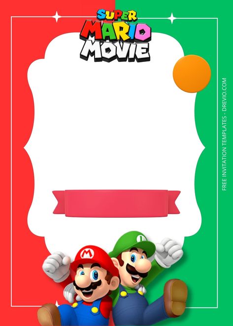 9+ Mario & Luigi Birthday Invitation Templates | Download Hundreds FREE PRINTABLE Birthday Invitation Templates Mario Bros Birthday Invitations, Super Mario Bros Invitations, Mario Birthday Invitations, Luigi Birthday, Minnie Mouse Cartoons, Mario Y Luigi, Mario E Luigi, Mario Bros Birthday, Super Mario And Luigi