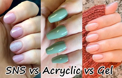 Gel Vs Acrylic Nails, Gel Vs Acrylic, Sns Dip Nails, Sns Nails Colors, Solar Nails, Gel French Manicure, Spring Acrylic Nails, Airbrush Nails, Sns Nails