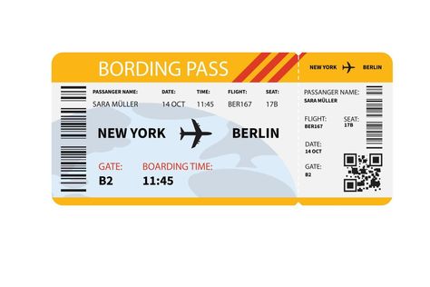 Flight Ticket Template, Ticket Flight, Boarding Ticket, Modern Script Font, Ticket Template, Search Video, Wedding People, Flight Ticket, Cityscape Photos