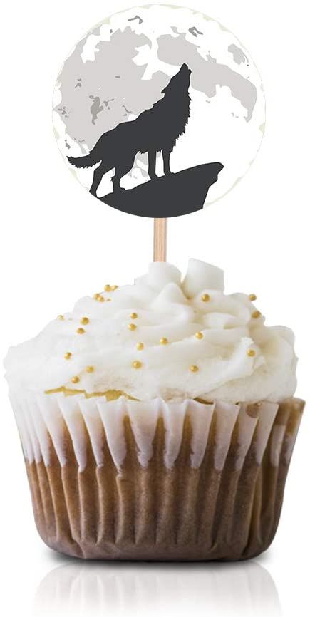 Wolf Cake, Beach Cupcakes, Princess Cupcake Toppers, 50th Birthday Decorations, Beautiful Cake Designs, Moon Party, Cat Birthday Party, 70th Birthday Parties, Puppy Birthday