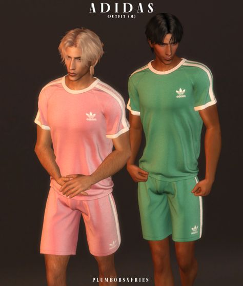 plumbobsnfries - ADIDAS | outfit (m) by plumbobsnfries - The Sims 4 Download - SimsFinds.com How To Style Knitwear, Mods Sims 4, Sims 4 Men Clothing, Masculine Clothing, Sims 4 Male Clothes, Sims 4 Tsr, Packing Clothes, Sims 4 Teen, Sims 4 Characters