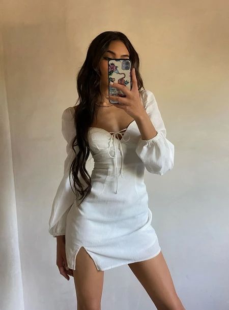 Long Sleeve Dresses | Long Sleeve Mini Dresses | Princess Polly USA Trendy Dresses Summer, Polly Dress, Fleece Dress, Grad Dresses, Outerwear Outfit, Graduation Outfit, White Dress Summer, Curve Dresses, Buy Now Pay Later