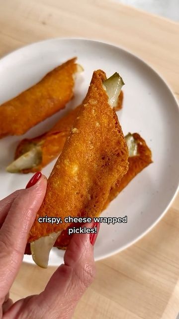 Cheese Wrapped Pickle, Fried Cheese Wrapped Pickle, Keto Pickles And Cheese, Pickle Wrapped In Cheese, Pickle Cheese Wrap, Cheese Pickle Wrap, Cheese Wrapped Pickles, Pickle Cheese Bites, Pickle Wraps