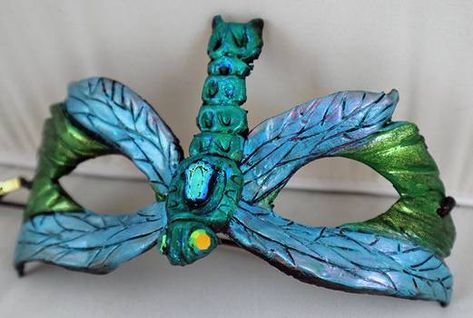 Emerald Dragonfly Mask by Namingway Dragon Mask, Dream Fantasy, Dragon Illustration, Dark Phoenix, Sea Dragon, Hero Costumes, Title Card, Animation Design, Mini Paintings