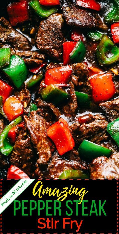 Peper Steak, Pepper Steak Stir Fry, Steak Stirfry Recipes, Resep Steak, Steak Stir Fry, Pepper Steak Recipe, Steak Au Poivre, Mapo Tofu, Grilled Steak Recipes