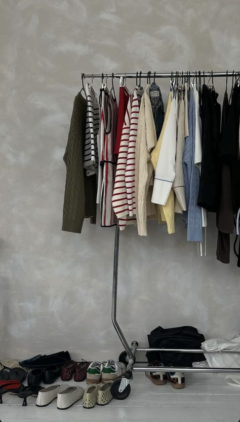 Clothes In Rack Aesthetic, Cloths Rack Aesthetic, Minimalist Clothing Rack Aesthetic, Fall Clothing Rack Aesthetic, Black Clothing Rack Aesthetic, Clothes Rack Aesthetic, Clothing Rack Aesthetic, Clothes Rack, Clothing Rack