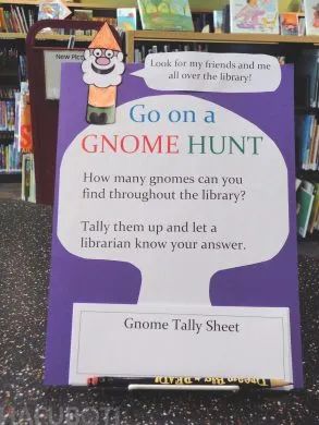 Gnome Activities, Book Displays Library, Library Contests, Passive Activities, Passive Programming Library, Passive Programming, Passive Programs, Interactive Displays, Library Games