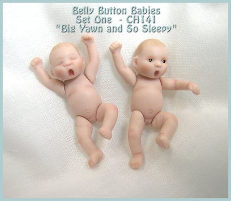 Belly Button Babies Mold - Set 1 Silicone Doll Molds, Baby Mold, Dollhouse Nursery, Miniature Dollhouse Accessories, African Babies, Homemade Dolls, Dollhouse Miniatures Diy, Clay Baby, Silicone Dolls