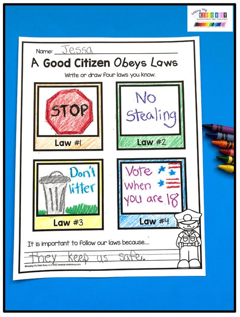 How to Be a Good Citizen at School - Citizenship Skills FREEBIE! — Keeping My Kiddo Busy Rules And Laws Kindergarten, Good Citizen Activities, Citizenship Activities For Kids, Good Citizenship Activities, Writers Workshop Folders, Teaching Citizenship, Being A Good Citizen, Active Citizenship, Citizenship Activities