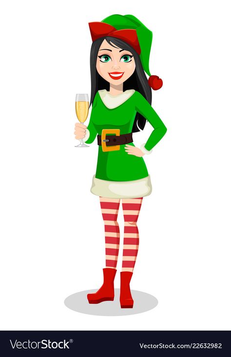 Faceless Lady Elf Template, Faceless Elf Template, Christmas Character Costumes, Xmas Costumes, Santa Template, Glass Of Champagne, Santa Helper, Christmas Characters, Woman Drawing