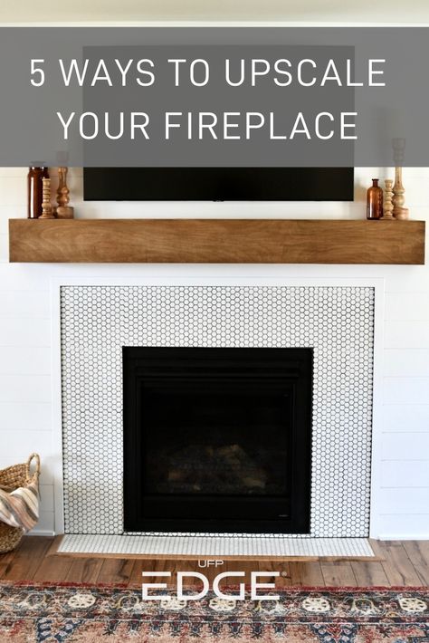 Because the fireplace is a focal point in the home, it’s a space you’ll want to invest time and money in decorating. Although there are many ways to accentuate your fireplace surround, we share our top 5 ideas. Maple Fireplace Surround, White Tile Fireplace Surround, Tile Fireplace With Wood Mantle, Trim Around Fireplace, Herringbone Fireplace Surround, Black Fireplace Surround, Herringbone Fireplace, Wood Mantle Fireplace, Fireplace Trim