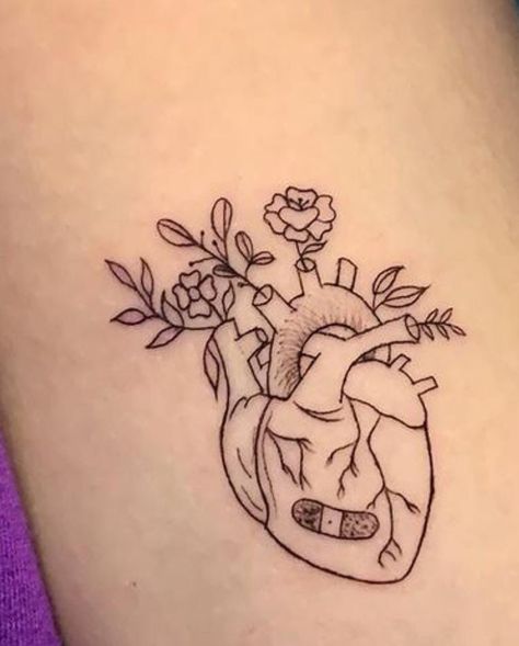 Heart Surgery Tattoo Ideas, Cardiac Tattoo Ideas, Open Heart Surgery Tattoo, Chd Tattoo, Heart Surgery Tattoo, Wild Heart Tattoo, Surgery Tattoo, Mom Heart Tattoo, Nurse Tattoo