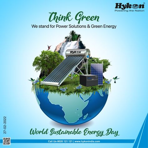 Once we invest on Solar Energy and install Solar devises in your homes, -Solar Water heaters, Solar Inverters etc - the Energy cost will go down...So, #Thinkgreen, #Besustainable .. Let's Power The Nation with Green Energy Solar Energy Design, Solar Water Heater, Solar Inverter, Water Heaters, Solar Water, Sustainable Energy, Clean Energy, International Day, Green Energy