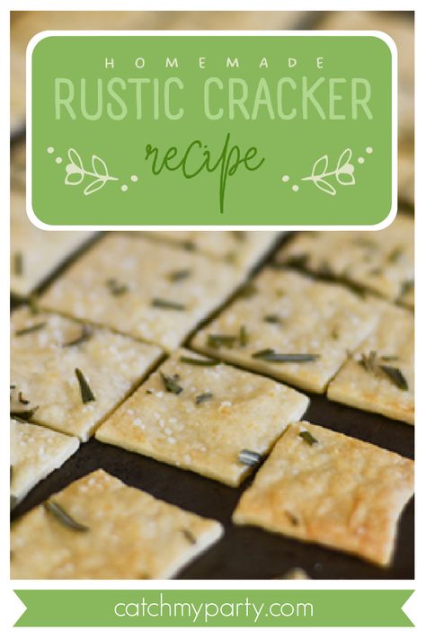 These quick and easy homemade rustic crackers are full of snap! and so delicious that I just had to share the recipe with you! They take no effort and are perfect as a snack or addition to a platter of appetizers. Homemade Crackers Recipe, Homesteading Recipes, Cracker Recipe, Healthy Crackers, Crackers Recipe, Homemade Breads, Kid Snacks, Homemade Crackers, Favorite Dips