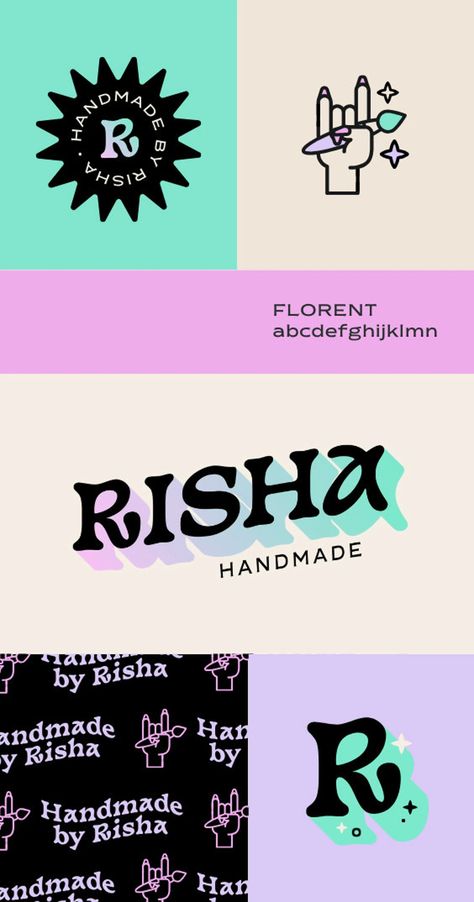 Custom Pastel Beauty Brand Kit Custom Logo Template Canva Branding Package Boho Retro Colorful Fun Bright Canva Instagram Templates - Etsy Australia Canva Branding, Canva Instagram Templates, Business Branding Inspiration, Logo Instagram, Branding Package, Brand Color Palette, Handmade Boutique, Boho Retro, Logo Design Free