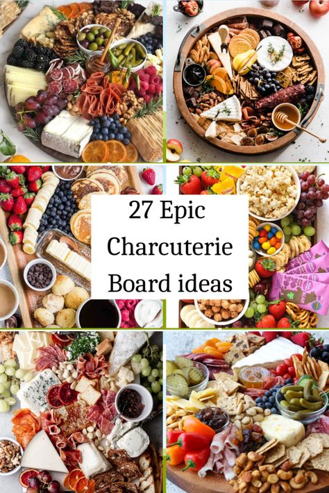 27 Epic Charcuterie Board Ideas - Life on Kaydeross Creek Specialty Charcuterie Board, Charcuterie Board Fails, Party Snack Board Ideas, Extravagant Charcuterie Board, Sweet Savory Charcuterie Board, Charquitery Board, Chicken Salad Charcuterie Board Ideas, Small Round Charcuterie Board Ideas, Meats For Charcuterie Board Ideas