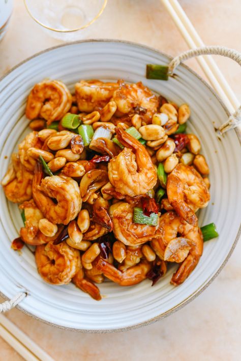 Kung Pao Shrimp - The Woks of Life Seafood Cravings, Kung Pao Shrimp, Braised Duck, Kung Pao Chicken Recipe, Wok Of Life, Woks Of Life, The Woks Of Life, Takeout Food, Asian Inspired Recipes