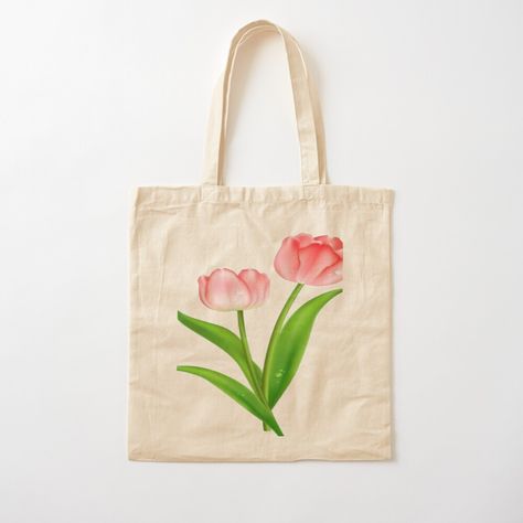 Get my art printed on awesome products. Support me at Redbubble #RBandME: https://www.redbubble.com/i/tote-bag/Flower-t-shirt-by-Shahid1234/50291753.P1QBH?asc=u Watercolour Tulips, Hand Bags Ideas, Bags Ideas, Watercolor Tulips, Bag Flower, Tulip Print, Tulip Design, Pink Tote Bags, Embroidery Flowers Pattern