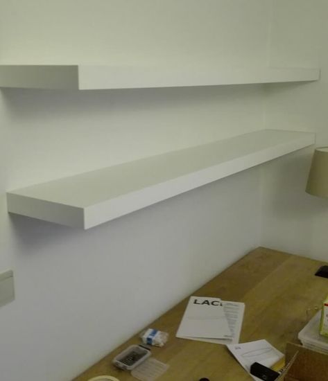 How-to: Make clean, precise cuts on IKEA LACK shelf - IKEA Hackers Ikea Lack Shelf Kitchen, Ikea Lack Shelf Ideas, Lack Hacks, Barn House Living Room, Ikea Lack Shelf, Ikea Lack Hack, Ikea Shelf Hack, Shelf Ikea, Lack Shelf