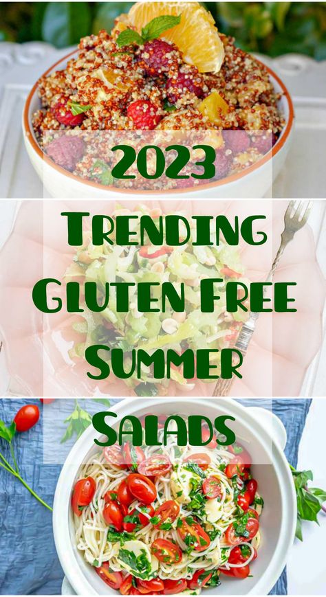 2023 Trending Gluten Free Summer Salads! Gluten Free Side Salads, Gluten Free Picnic Side Dishes, Gluten Free Summer Sides, Gluten Free Salads Summer, Gluten Free Summer Recipes For Dinner, Gluten Free Side Dishes Summer, Gluten Free Summer Salads, Gluten Free Salads For Parties, Gluten Free Summer Appetizers