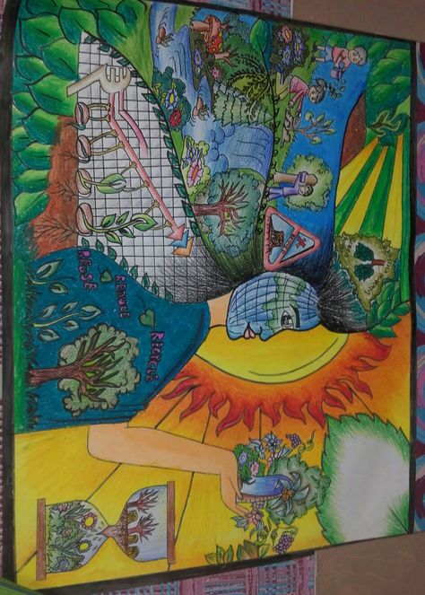 Beauty of the Earth; Cleanathon 2017 Save Energy Poster Creative, Energy Saving Is Environment Saving, Science Poster Making Drawing, Energy Conservation Drawing For Competition, Poster Making About Environment, Science Poster Making, Poster Making Drawing, Save Energy Paintings, Energy Conservation Poster