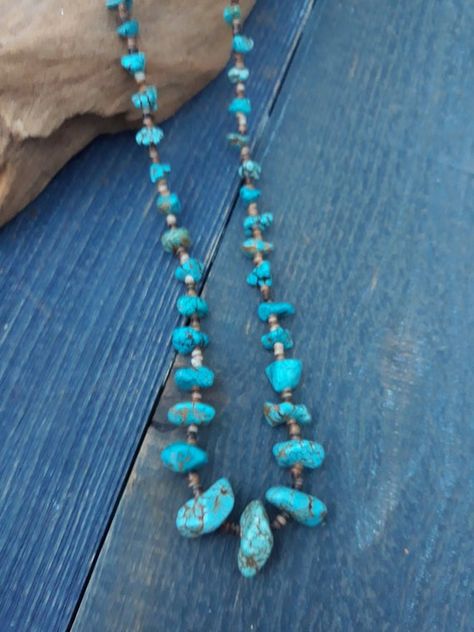 Bead Business, Handmade Turquoise Necklace, Cowgirl Necklaces, Turquoise Necklaces, Bohemian Style Men, Dandy Style, Necklace Shell, Antique Turquoise, Unique Valentines Day Gifts