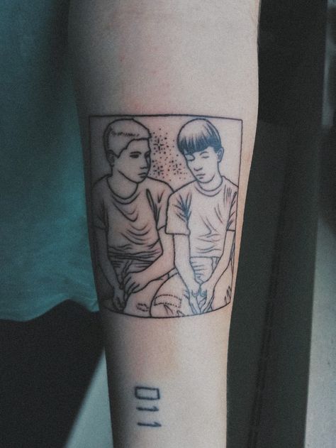 Stand By Me Movie Tattoo, Stand By Me Tattoo Movie, 80s Movie Tattoos, Stand By Me Tattoo, Corey Feldman, Wil Wheaton, Movie Tattoo, Movie Tattoos, Love Tattoos