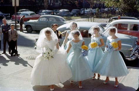 St Aloysius, Different Styles Of Wedding Dresses, Styles Of Wedding Dresses, Vintage Bridal Fashion, Beaded Mermaid, 1950s Wedding, Vintage Bridesmaids, Vintage Wedding Photos, Vintage Weddings