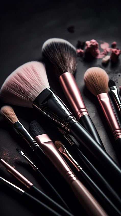 Makeup Brushes, Makeup, Beauty, Black, Make Up