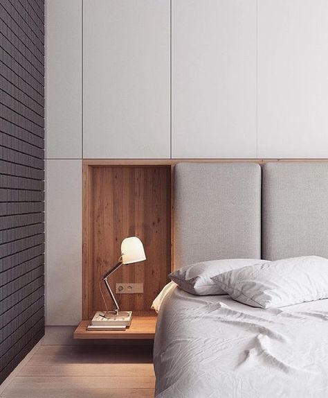 Chic Bedside Table, Apartment Chairs, Apartemen Studio, Minimalist Dekor, Bedroom Remodel, Modern Bedroom Decor, Trendy Bedroom, Cool Ideas, Night Stand