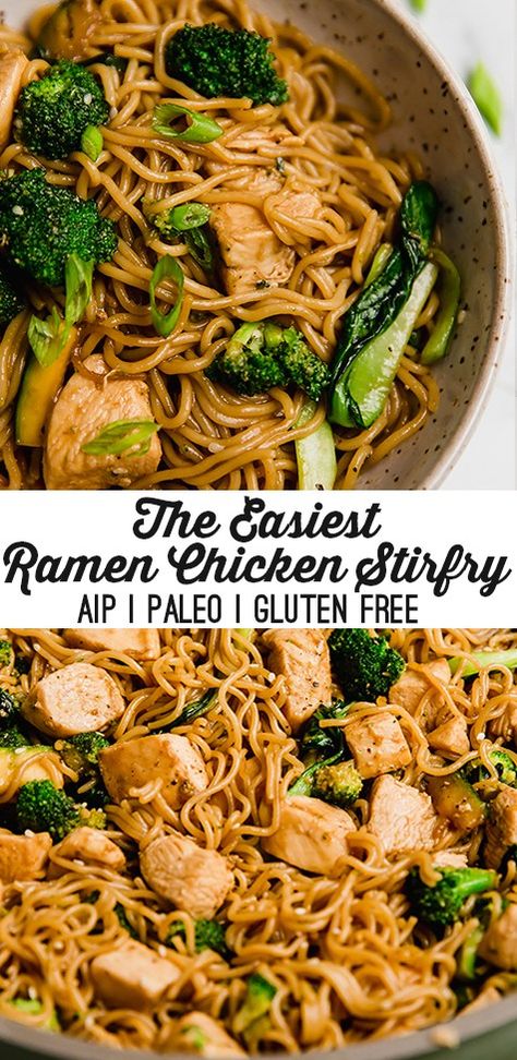 Chicken And Ramen, Gluten Free Ramen, Unbound Wellness, Gf Dinner, Ramen Stir Fry, Dairy Free Recipes Dinner, Aip Paleo Recipes, Soy Free Recipes, Gluten Free Recipes For Dinner